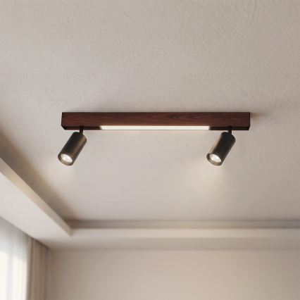 BRILAGI - LED bodové svietidlo SELE 2xGU10/30W/230V + LED/15W čierna/dekor čerešne