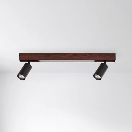 BRILAGI - LED bodové svietidlo SELE 2xGU10/30W/230V + LED/15W čierna/dekor čerešne