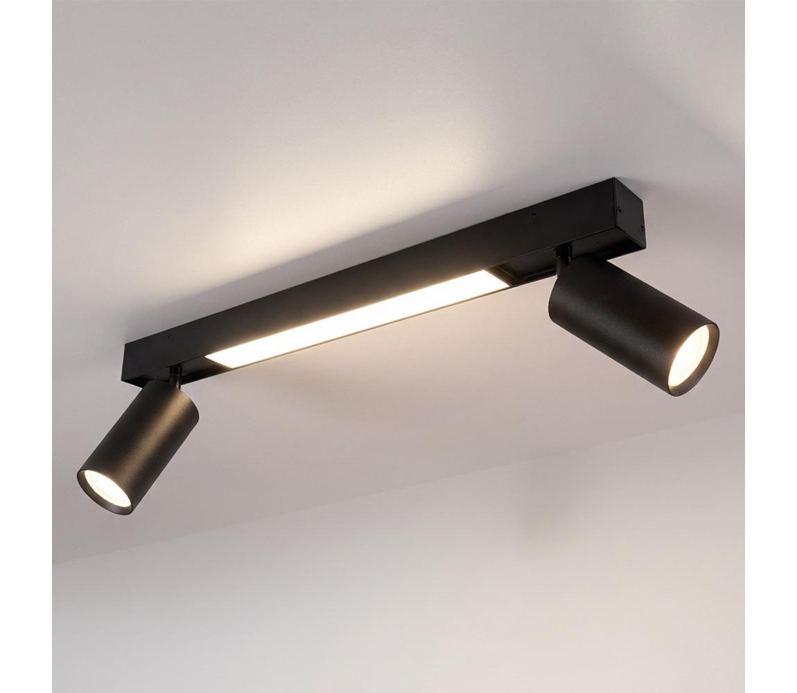 Brilagi - LED bodové svietidlo SELE 2xGU10/30W/230V + LED/15W čierna WO-LEDSELE60-02-OEM