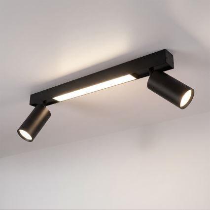 Brilagi - LED bodové svietidlo SELE 2xGU10/30W/230V + LED/15W čierna