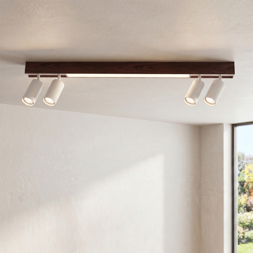 BRILAGI - LED Bodové svietidlo SELE 4xGU10/30W/230V + LED/20W biela/dekor čerešne