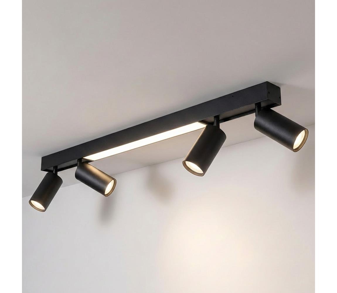 Brilagi - LED Bodové svietidlo SELE 4xGU10/30W/230V + LED/20W čierna WO-LEDSELE90-02-OEM