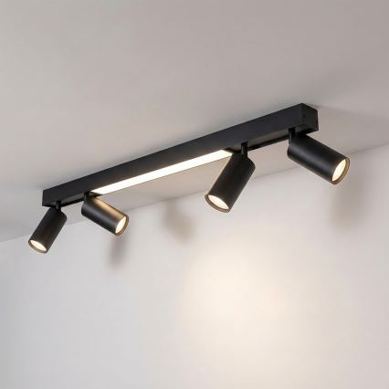 Brilagi - LED Bodové svietidlo SELE 4xGU10/30W/230V + LED/20W čierna