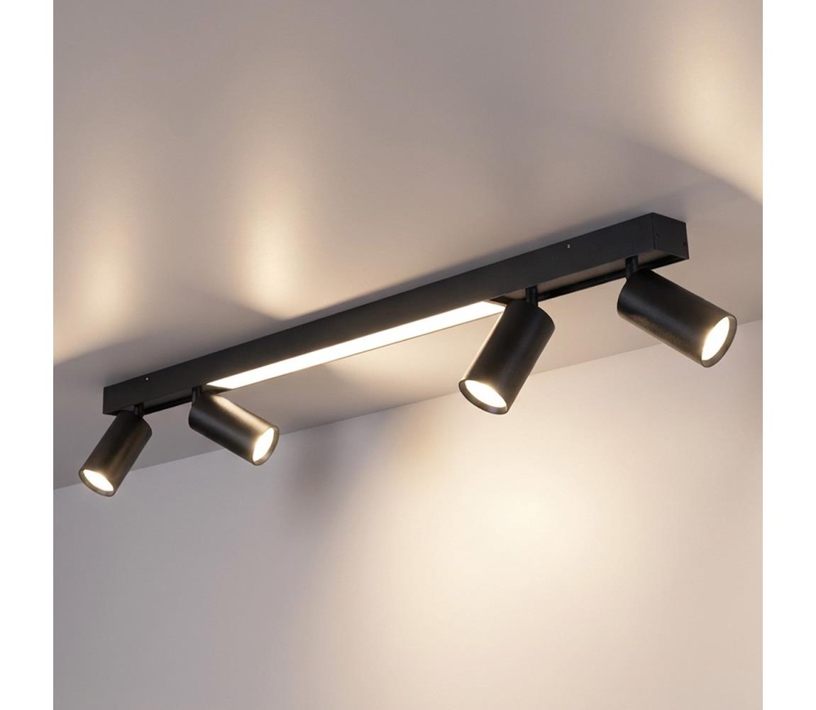 Brilagi - LED bodové svietidlo SELE 4xGU10/30W/230V + LED/25W čierna WO-LEDSELE120-02-OEM