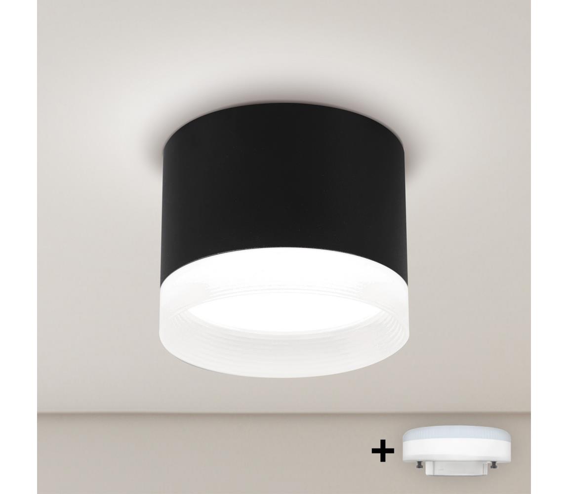 Brilagi - LED Bodové svietidlo SMOOTH 1xGX53/15W/230V čierne WO-GX-02-BLK-OEM