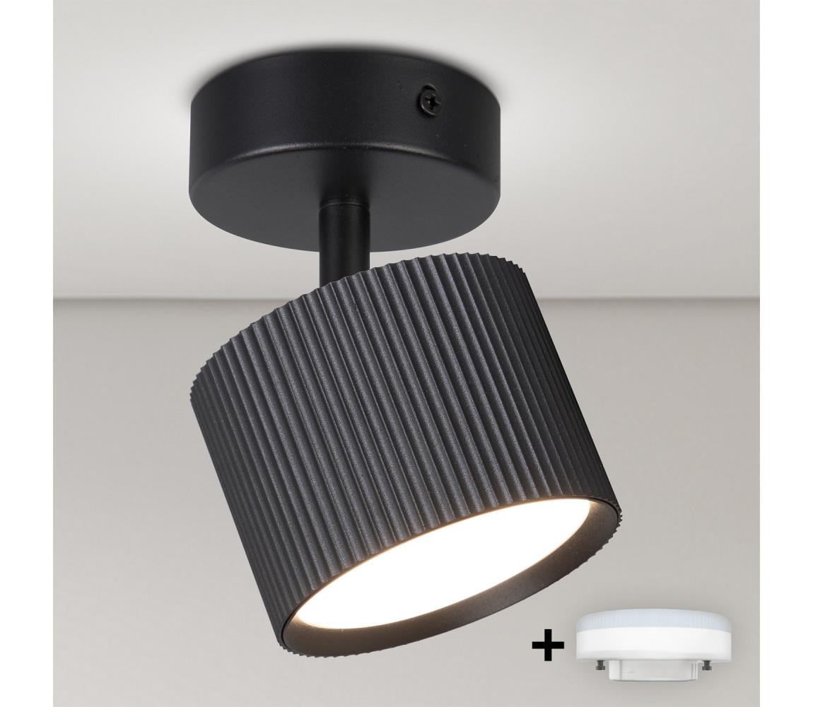 Brilagi - LED Bodové svietidlo STRIPY 1xGX53/15W/230V čierne WO-GX-05-BLK-OEM