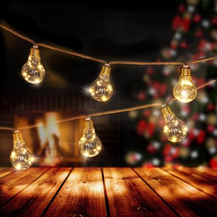 Brilagi - LED dekoratívny reťaz 10xLED/3xAA 1,8 m teplá biela