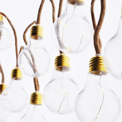 Brilagi - LED dekoratívny reťaz 10xLED/3xAA 1,8 m teplá biela