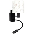 Brilagi - LED detská flexibilná nástenná lampa BOBO 1xE27/25W/230V + LED/3W čierna/biela/zajačiky