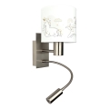 Brilagi - LED detská flexibilná nástenná lampa BOBO 1xE27/25W/230V + LED/3W matný chróm/biela/jednorožce