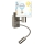 Brilagi - LED detská flexibilná nástenná lampa BOBO 1xE27/25W/230V + LED/3W matný chróm/biela/zvieratká