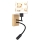 Brilagi - LED Detská flexibilná nástenná lampa BOBO WOOD 1xE27/25W/230V + LED/3W dub/čierna/biela/medvedíky