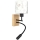 Brilagi - LED Detská flexibilná nástenná lampa BOBO WOOD 1xE27/25W/230V + LED/3W dub/čierna/biela/zajačiky