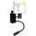Brilagi - LED detská ohybná nástenná lampa BOBO 1xE27/25W/230V + LED/3W čierna/biela/zvieratká