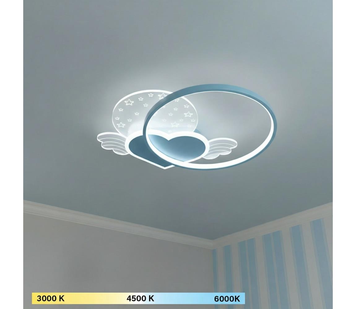 Brilagi - LED Detské stropné svietidlo LOVE LED/48W/230V 3000/4500/6000K modré BR1909-2