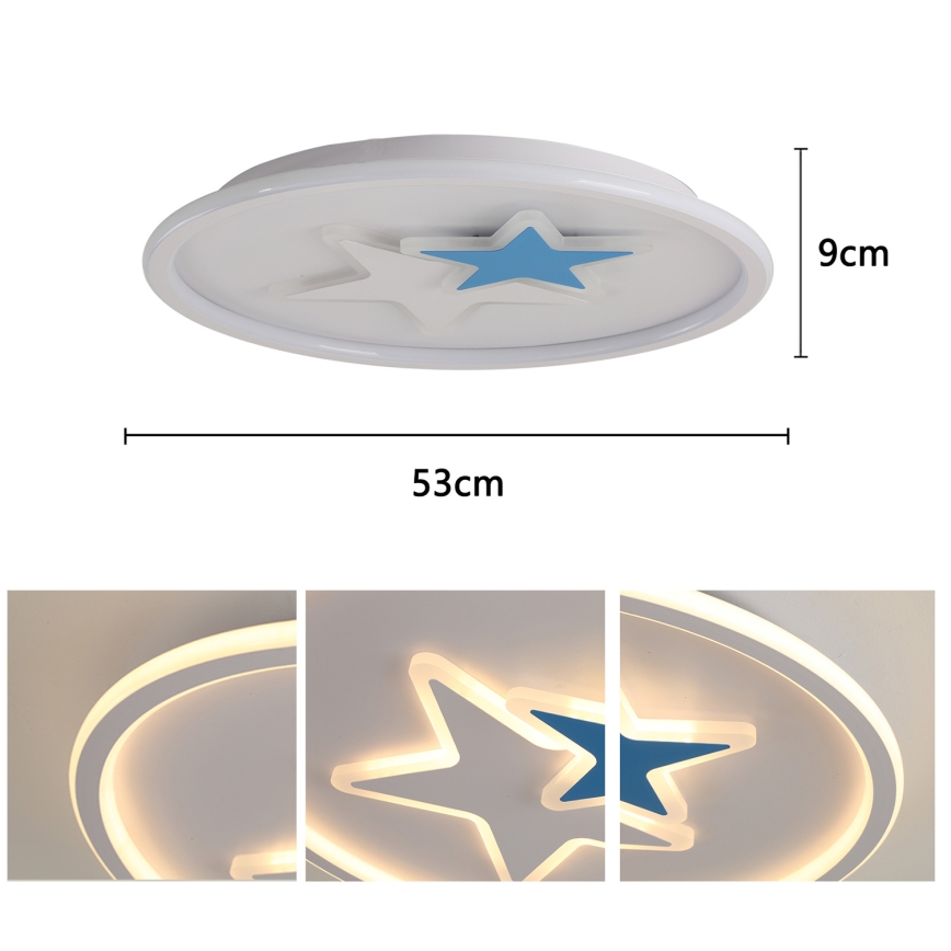 Brilagi - LED Detské stropné svietidlo STARS LED/35W/230V pr. 53 cm