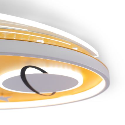 Brilagi - LED Detské stropné svietidlo STARSHIP LED/64W/230V 3000/4500/6000K žltá