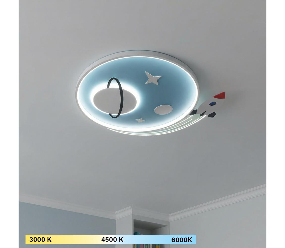 Brilagi -LED Detské stropné svietidlo STARSHIP LED/64W/230V 3000/4500K modré BR1878/2