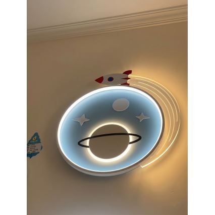 Brilagi -LED Detské stropné svietidlo STARSHIP LED/64W/230V 3000/4500K modré