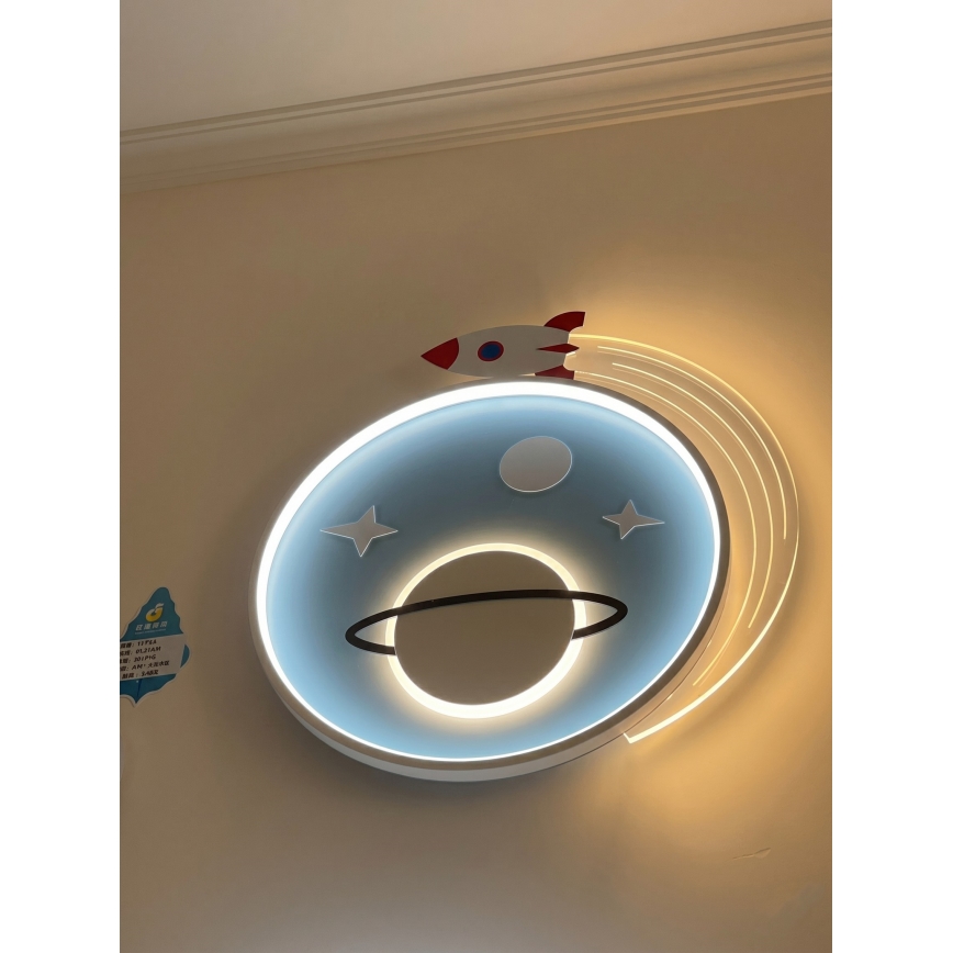 Brilagi -LED Detské stropné svietidlo STARSHIP LED/64W/230V 3000/4500K modré