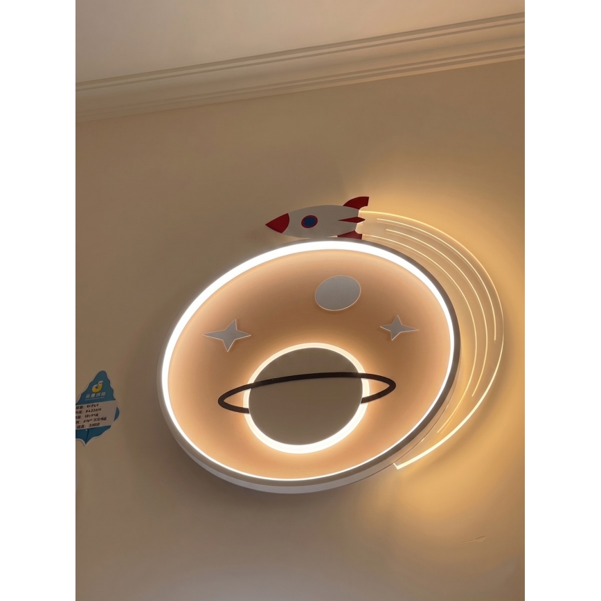 Brilagi -LED Detské stropné svietidlo STARSHIP LED/64W/230V 3000/4500K žltá
