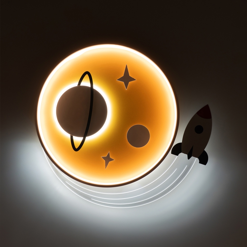 Brilagi -LED Detské stropné svietidlo STARSHIP LED/64W/230V 3000/4500K žltá