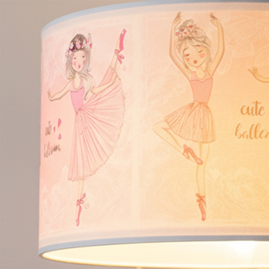 Brilagi - LED detský luster na lankách BOBO 1xE27/60W/230V pr. 35 cm ružová/baletky