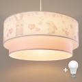 Brilagi- LED detský luster na lanku BOBO 1xE27/60W/230V pr. 40 cm krém./ruž./kráľ.