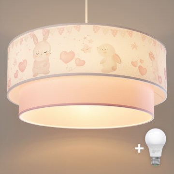 Brilagi- LED detský luster na lanku BOBO 1xE27/60W/230V pr. 40 cm krém./ruž./kráľ.