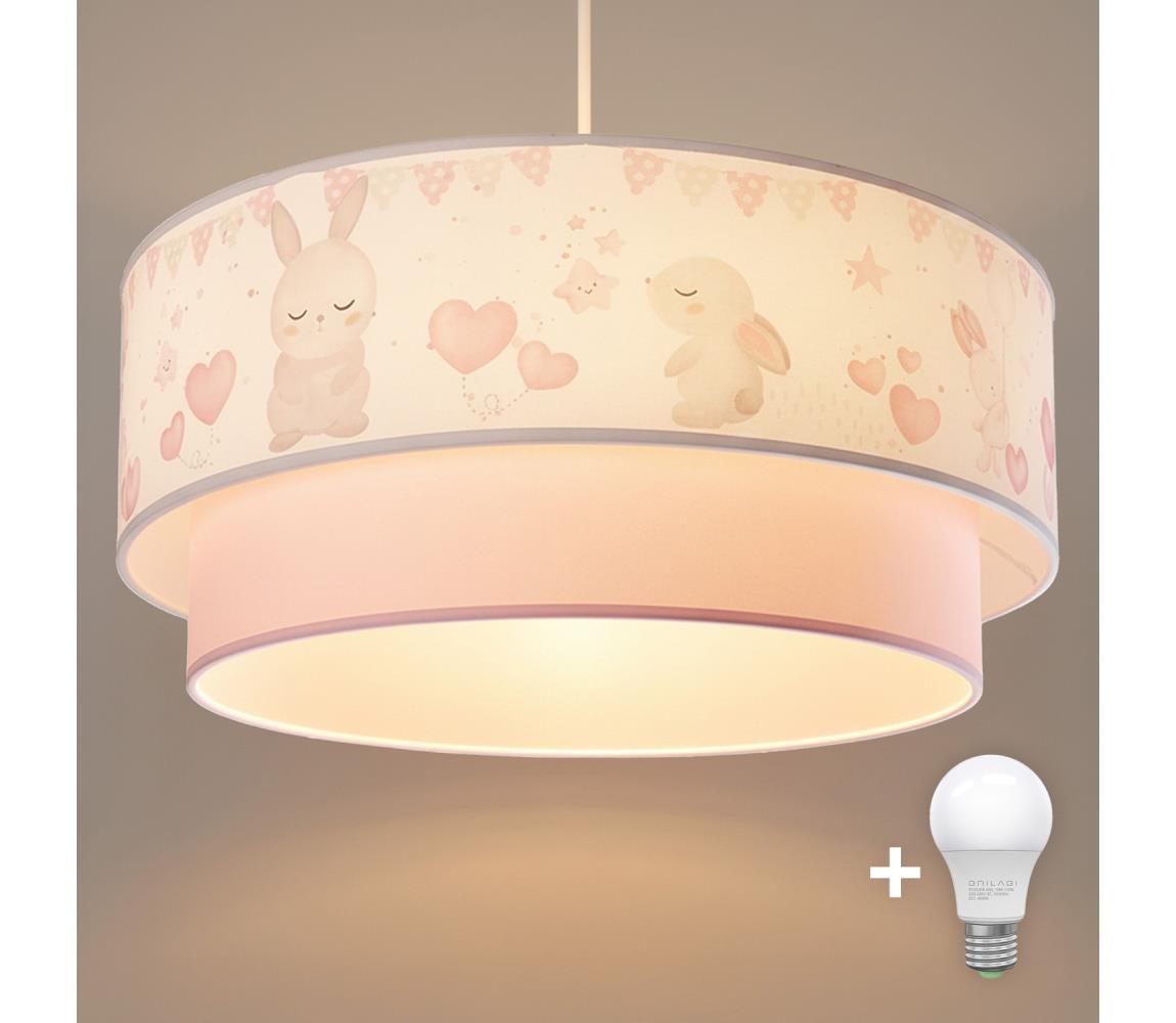 Brilagi - LED detský luster na lanku BOBO 1xE27/60W/230V pr. 40 cm krémová/ružová/kráľovská modrá 8590828051305