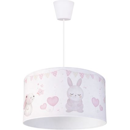 Brilagi - LED detský luster na lanku BOBO 1xE27/60W/230V priemer 35 cm biela/zvieratká