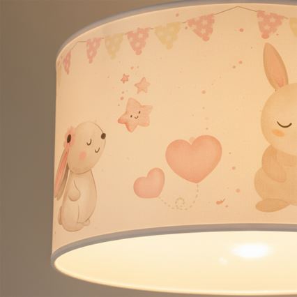 Brilagi - LED detský luster na lanku BOBO 1xE27/60W/230V priemer 35 cm biela/zvieratká