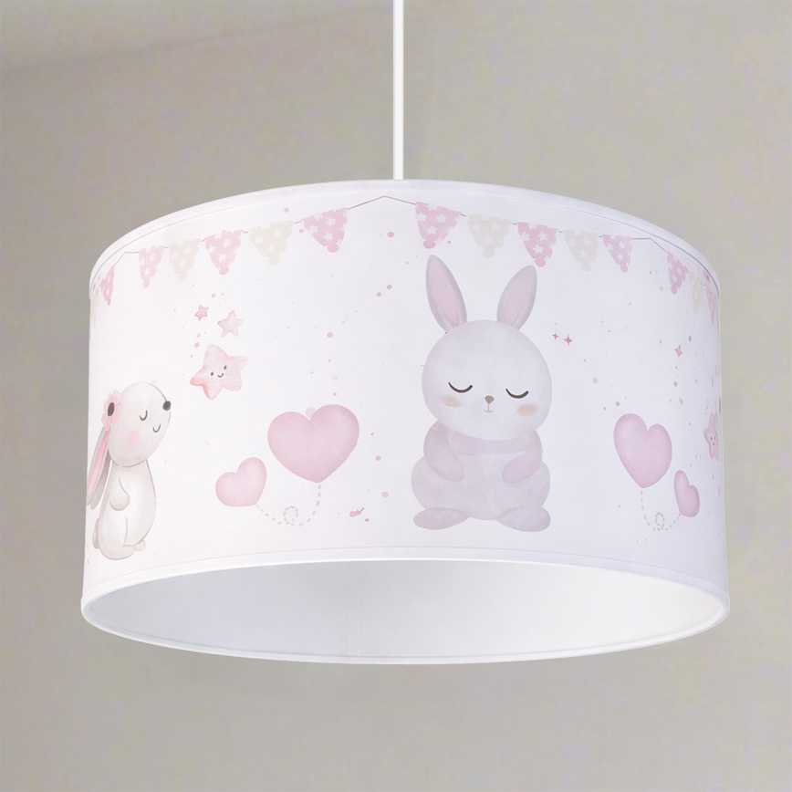 Brilagi - LED detský luster na lanku BOBO 1xE27/60W/230V priemer 35 cm biela/zvieratká