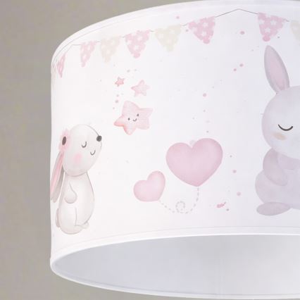 Brilagi - LED detský luster na lanku BOBO 1xE27/60W/230V priemer 35 cm biela/zvieratká
