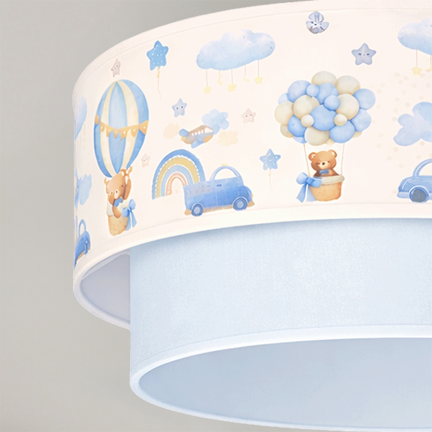 Brilagi - LED detský prisadený luster BOBO 1xE27/60W/230V priemer 40 cm krémová/modrá/medvedíky
