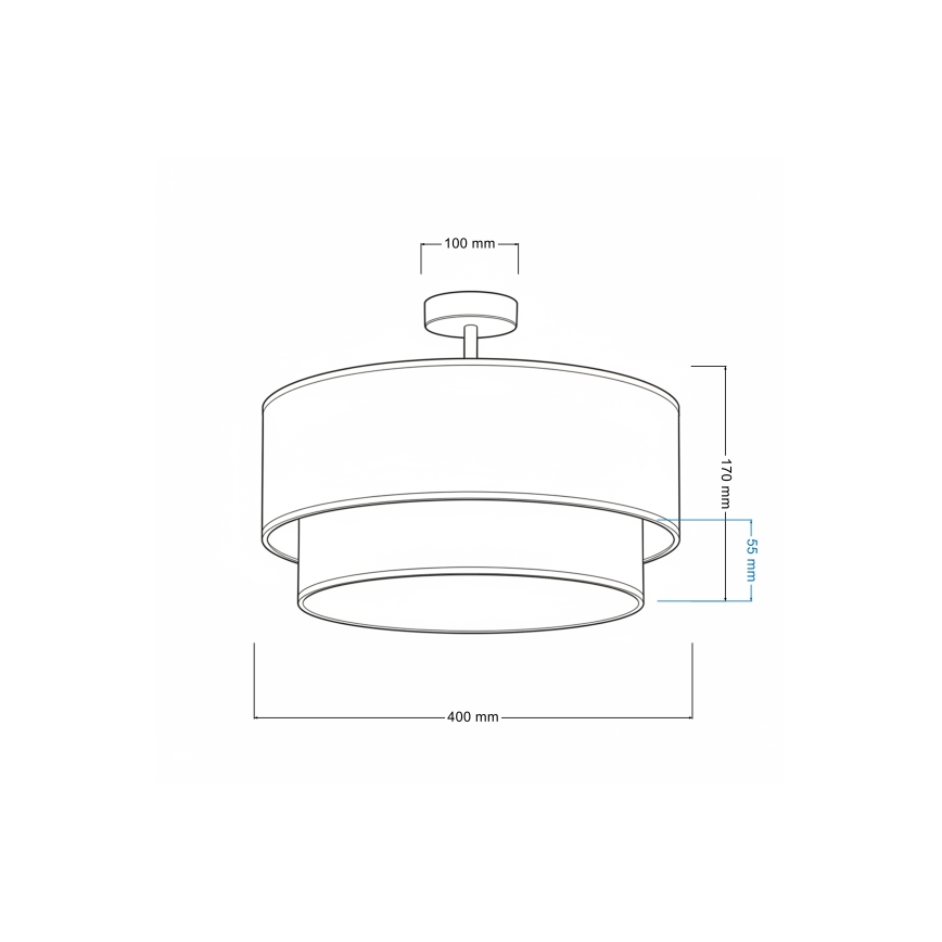Brilagi - LED detský prisadený luster BOBO 1xE27/60W/230V priemer 40 cm krémová/modrá/medvedíky