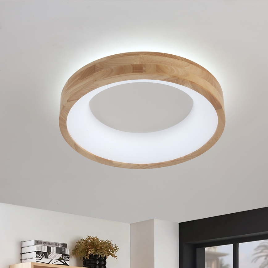 Brilagi - LED stropné svietidlo FALCON WOOD LED/30W/230V 3000/4000/6000K, priemer 45 cm, drevené prevedenie
