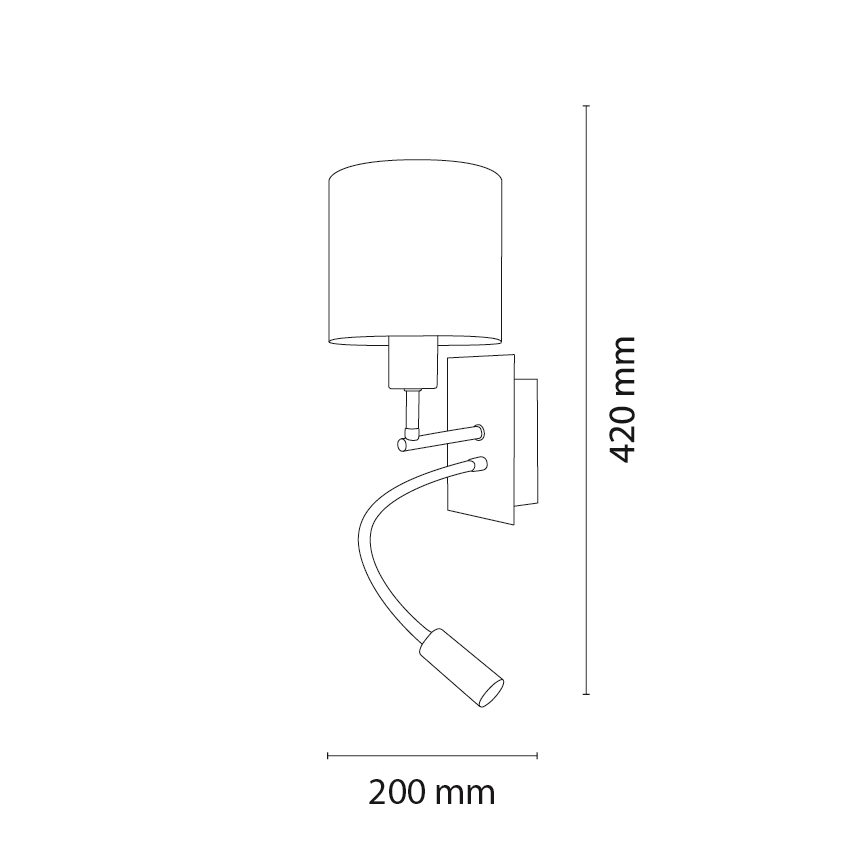 Brilagi - LED Detská flexibilná nástenná lampa BOBO 1xE27/25W/230V + LED/3W čierna/biela/ružová/baletky