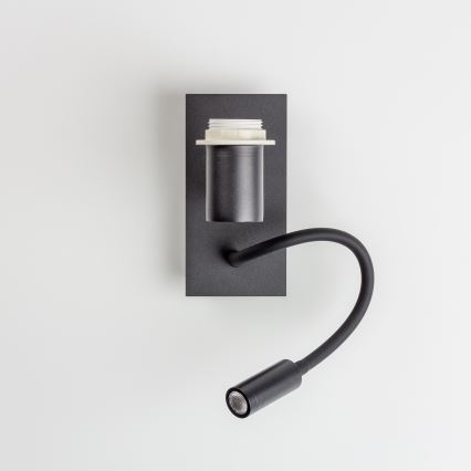 Brilagi - LED detská ohybná nástenná lampa BOBO 1xE27/25W/230V + LED/3W čierna/biela/zvieratká