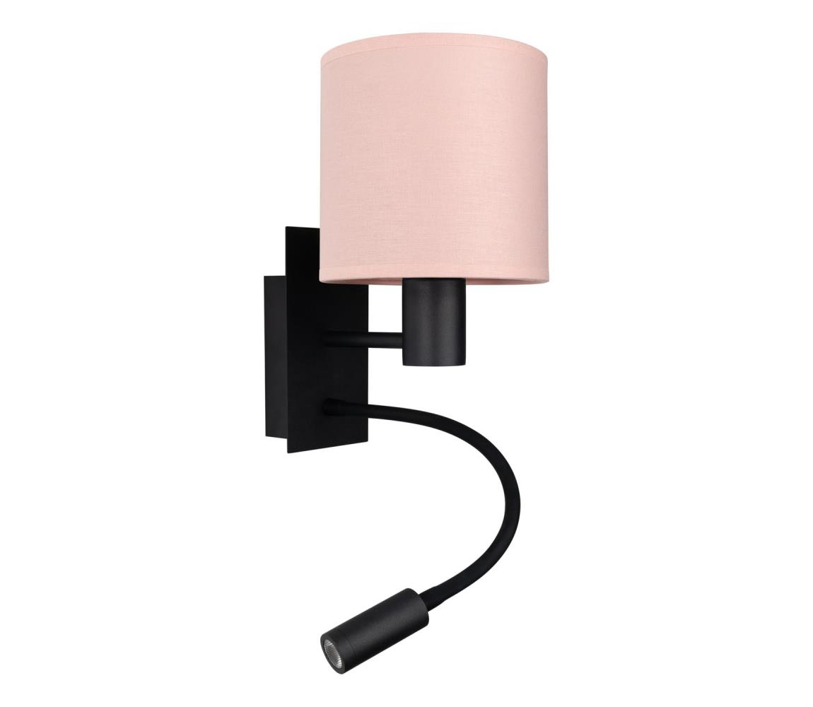 Brilagi - LED flexibilná lampa BOBO 1xE27/25W/230V + LED/3W čierna/ružová BG1558+BG5582