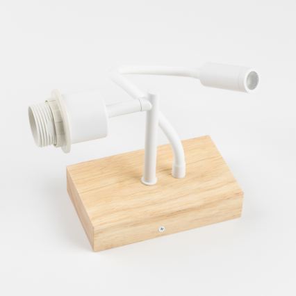 Brilagi - LED detská flexibilná nástenná lampa BOBO WOOD 1xE27/25W/230V + LED/3W dub/biela/ružová/víly