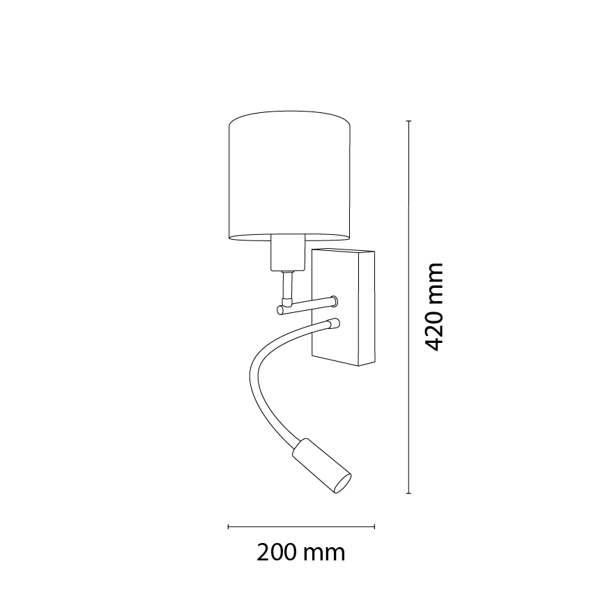 Brilagi - LED detská flexibilná nástenná lampa BOBO WOOD 1xE27/25W/230V + LED/3W dub/čierna/biela/ružová/baletky