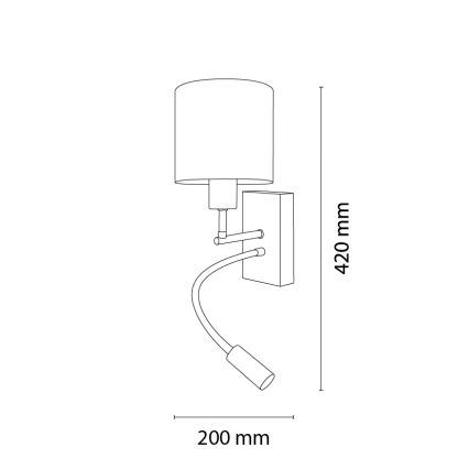 Brilagi - LED detská flexibilná nástenná lampa BOBO WOOD 1xE27/25W/230V + LED/3W dub/čierna/krémová/zajačiky