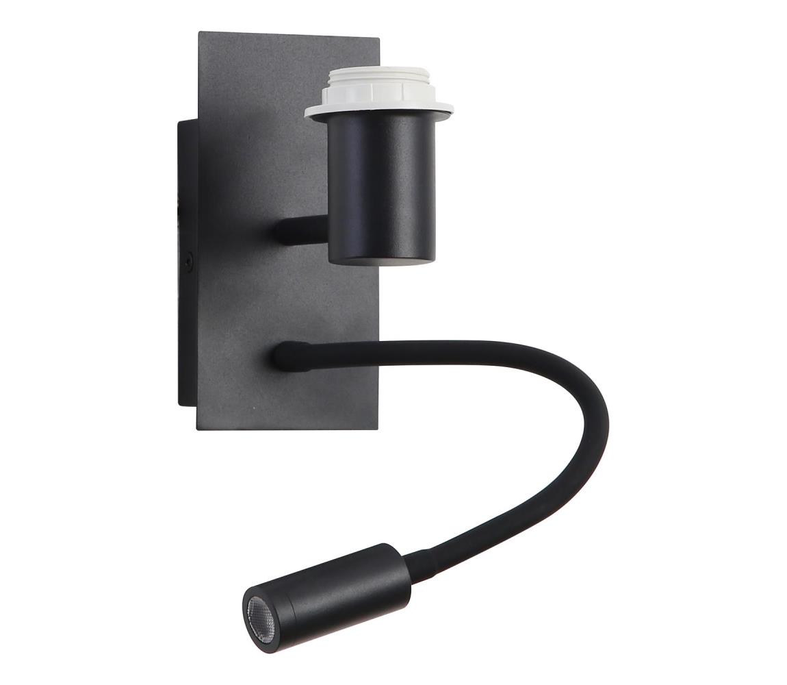 Brilagi Brilagi - LED Flexibilná nástenná lampa 1xE27/25W/230V + LED/3W čierna