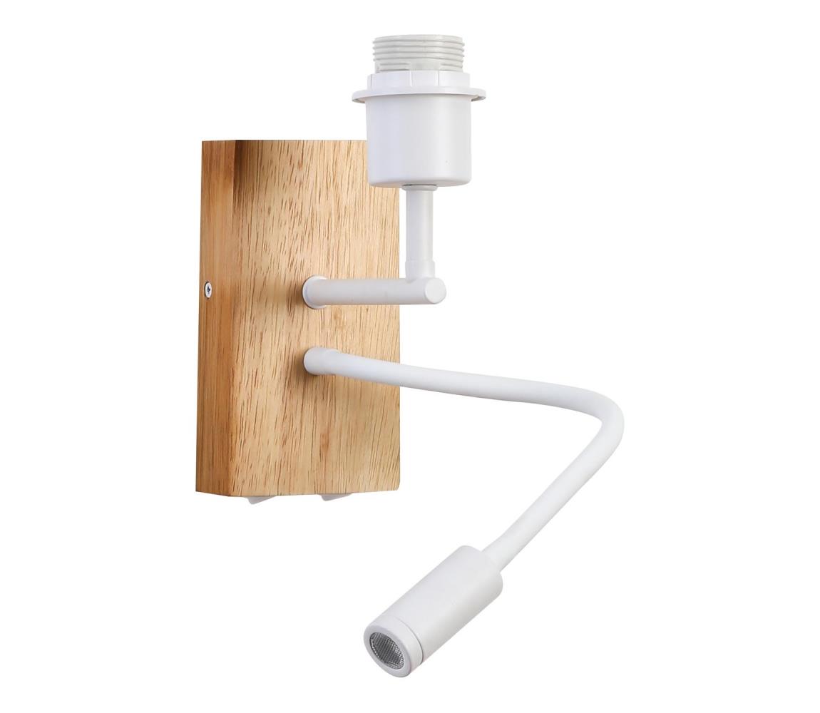 Brilagi Brilagi - LED Flexibilná nástenná lampa 1xE27/25W/230V + LED/3W dub/biela