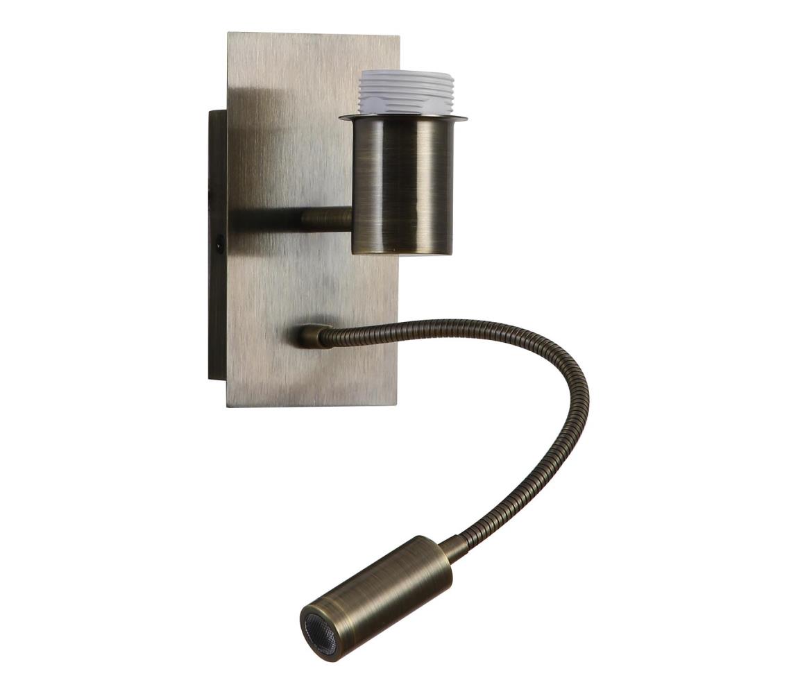 Brilagi Brilagi - LED Flexibilná nástenná lampa 1xE27/25W/230V + LED/3W mosadz