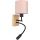 Brilagi - LED Flexibilná nástenná lampa BOBO WOOD 1xE27/25W/230V + LED/3W dub/čierna/ružová