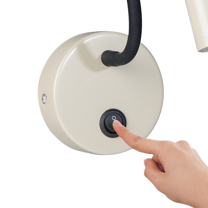 Brilagi - LED Flexibilná nástenná lampa MAYA LED/3W/230V 4000K béžová