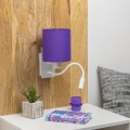 Brilagi - LED Flexibilná nástenná lampa NUBILA 1xE27/25W/230V + LED/3W biela/fialová