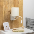 Brilagi - LED Flexibilná nástenná lampa NUBILA 1xE27/25W/230V + LED/3W biela/krémová